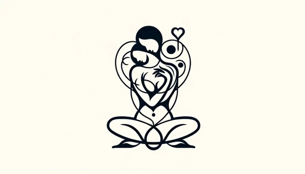 Imagen de una figura humana simbolizando amor y muerte en el estilo de Les Fleurs du Mal