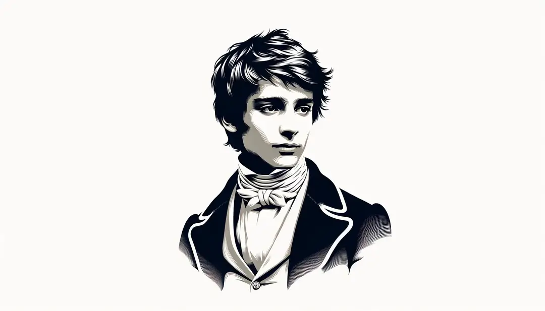 Ilustración minimalista de Arthur Rimbaud