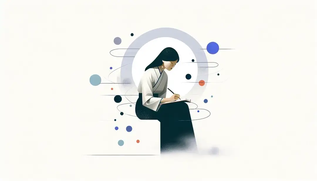 Ilustración de una figura humana escribiendo