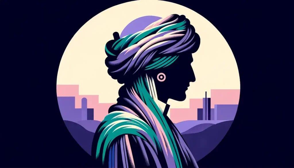 Ilustración minimalista que refleja la esencia estética de Baudelaire con figura parisina del siglo XIX