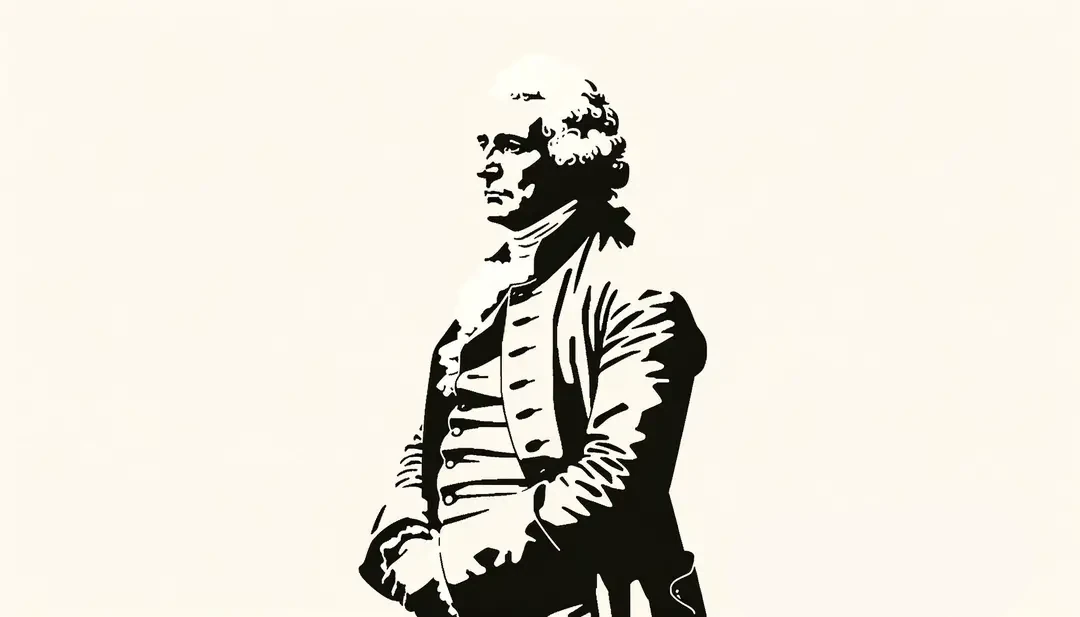 Ilustración de Jean-Jacques Rousseau reflexionando sobre la moralidad y la sociedad en el siglo XVIII