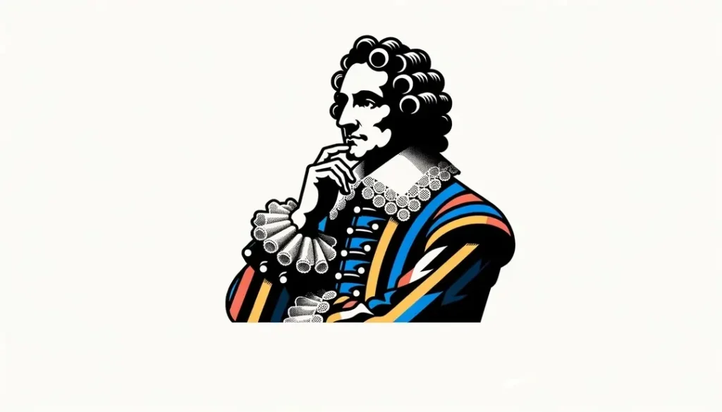 Ilustración minimalista de Pierre Corneille