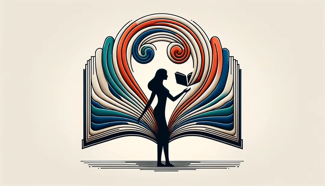 Figura humana junto a un libro abierto simbolizando el intercambio cultural del Romanticismo en Francia y Alemania