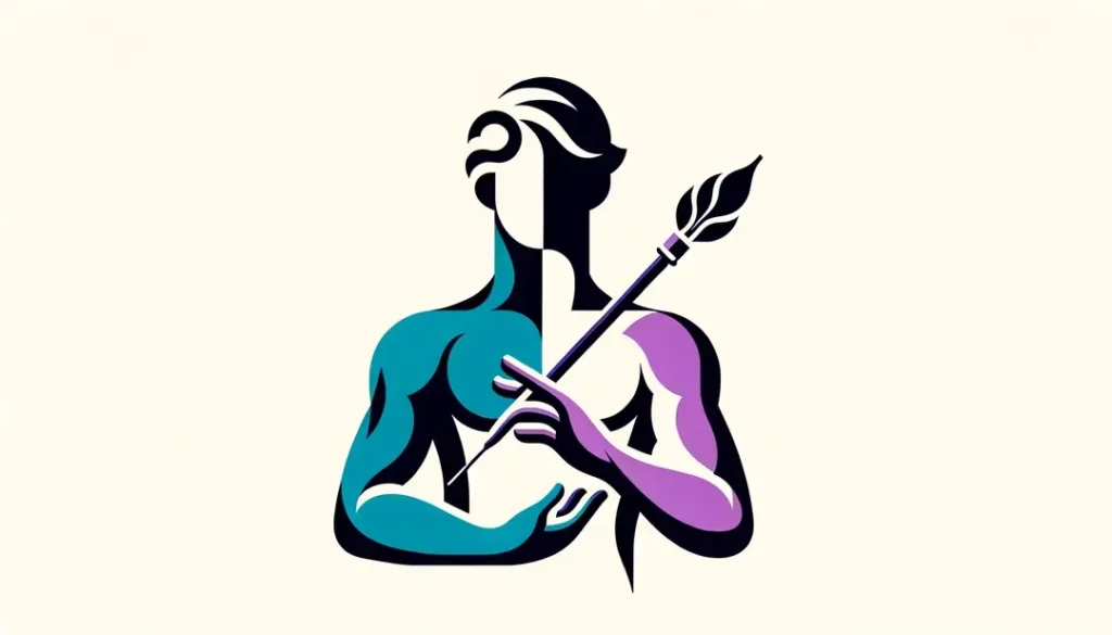 Ilustración minimalista de la interconexión entre arte y literatura durante el Renacimiento francés
