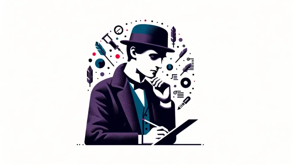 Ilustración de un autor francés del siglo XX que refleja la esencia de la autoficción