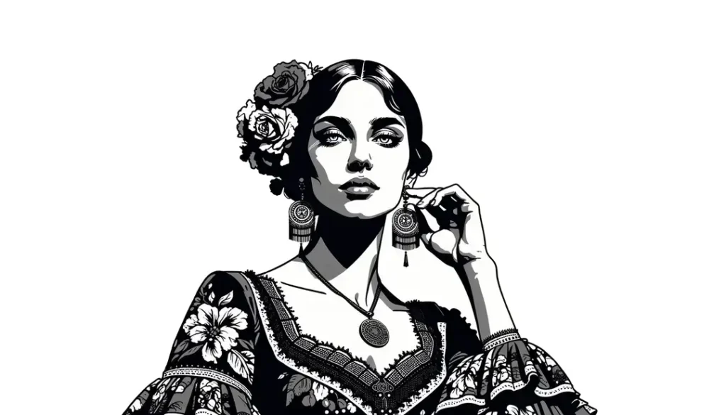 Ilustración minimalista de Carmen