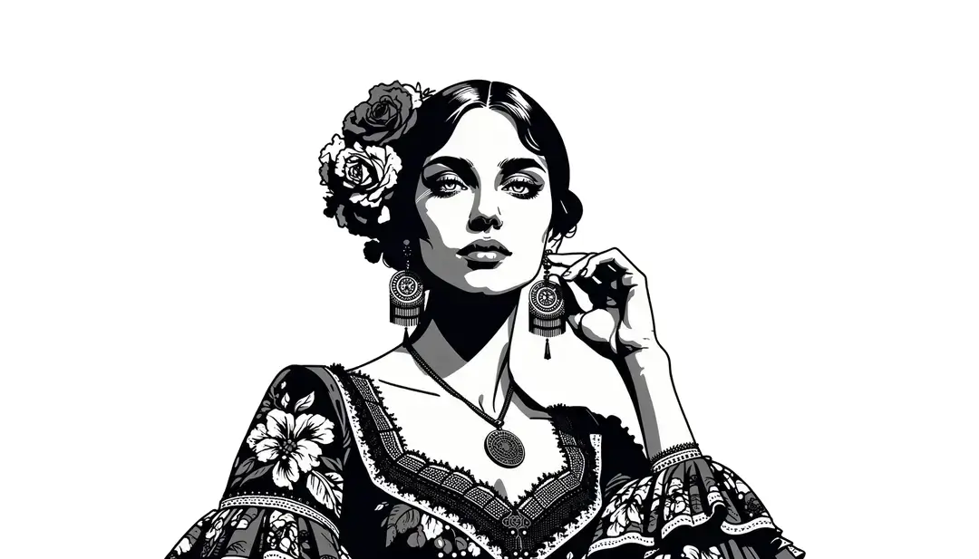 Ilustración minimalista de Carmen