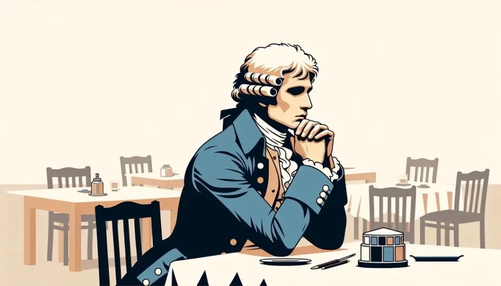 Ilustración minimalista de Voltaire