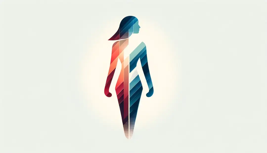 Ilustración minimalista sobre identidad de género y feminismo