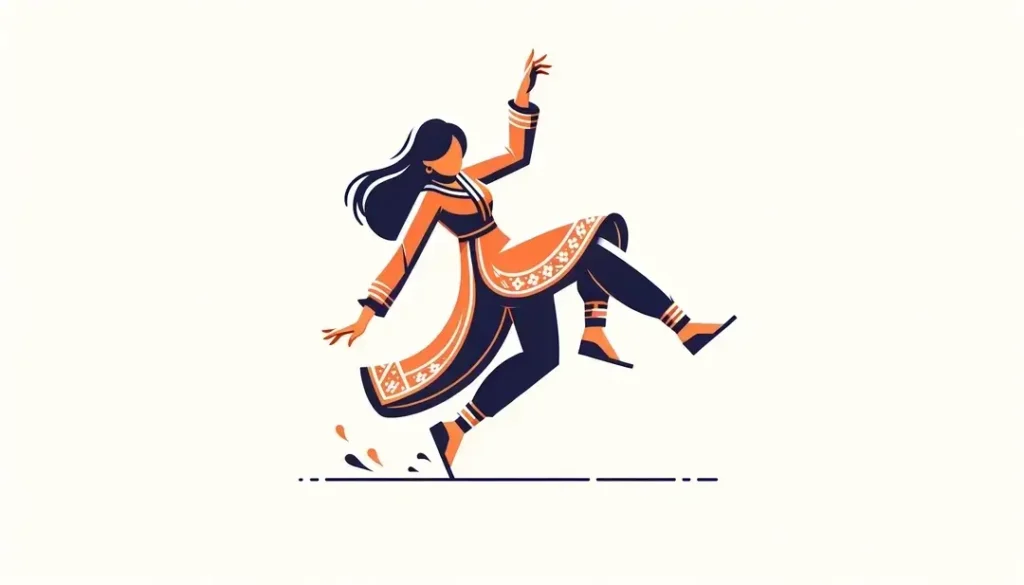 Persona cayendo en un estilo minimalista