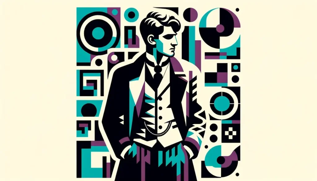 Ilustración minimalista sobre arte y vanguardias francesas con inspiración cubista y surrealista