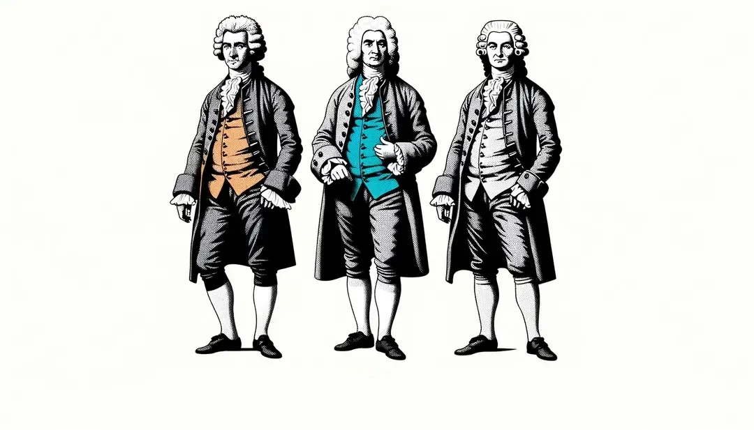 Ilustración minimalista de Jean-Jacques Rousseau
