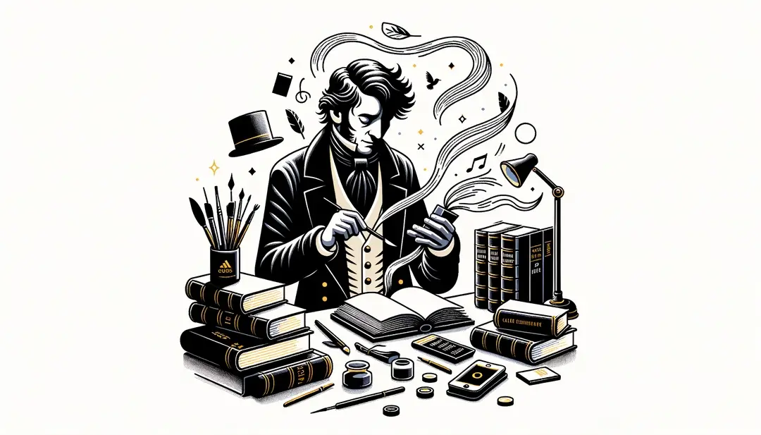 Ilustración de un narrador francés del siglo XIX entre literatura clásica francesa
