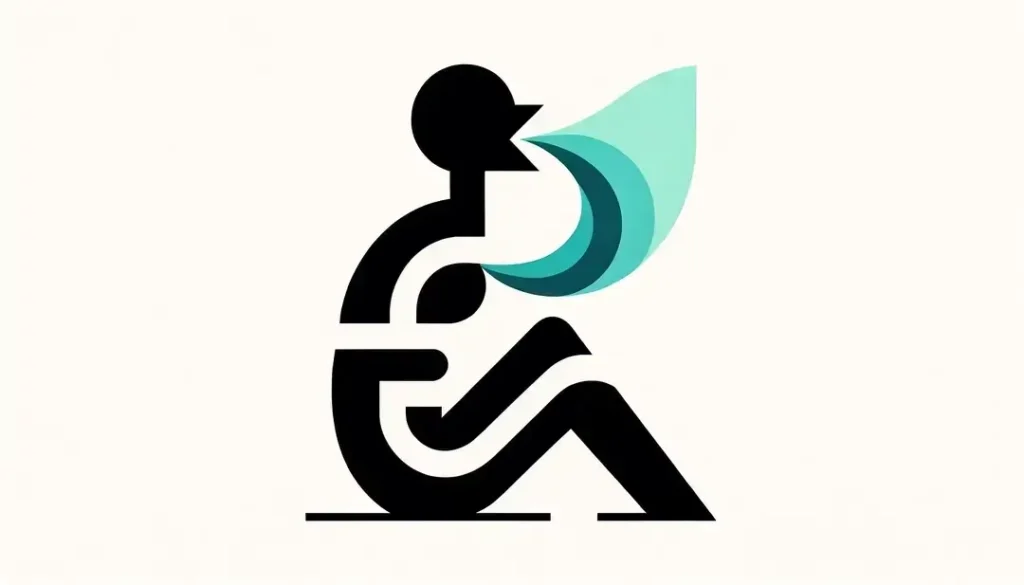 Ilustración minimalista de una figura humana mostrando frustración