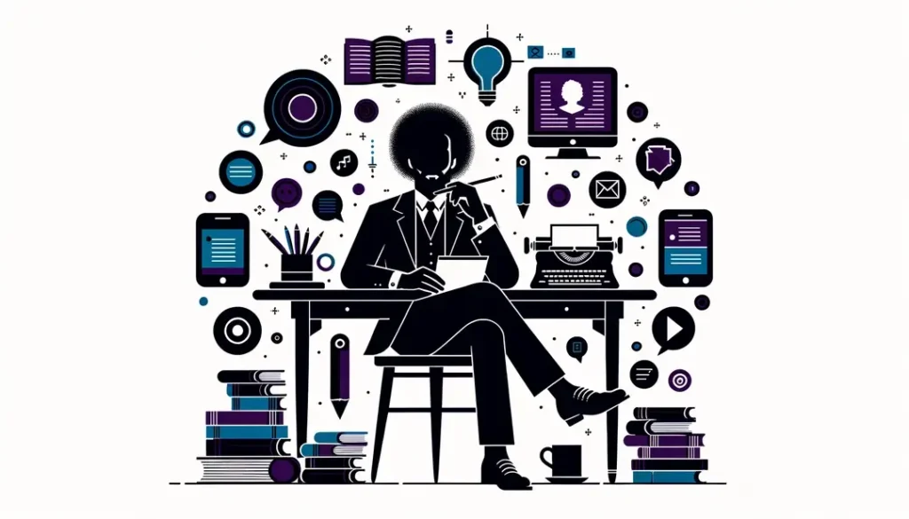 Un escritor africano-francés contemporáneo en un entorno digital