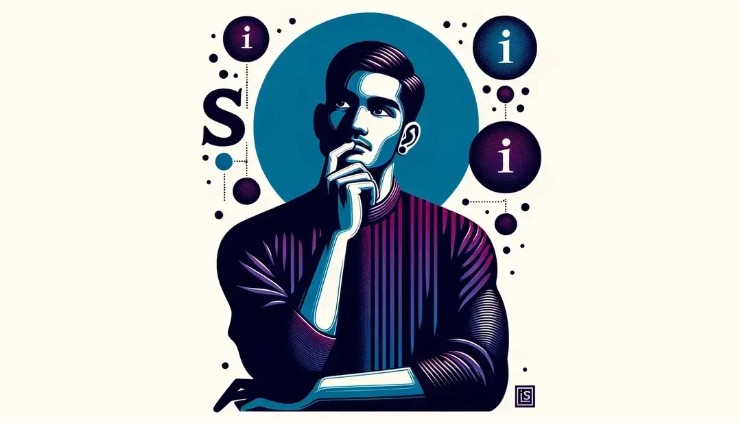 Ilustración minimalista de figura humana contemplando los usos condicional e interrogativo del « si » en francés