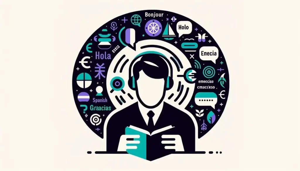 Figura estudiando la traducción de expresiones temporales del español al francés en un estilo minimalista