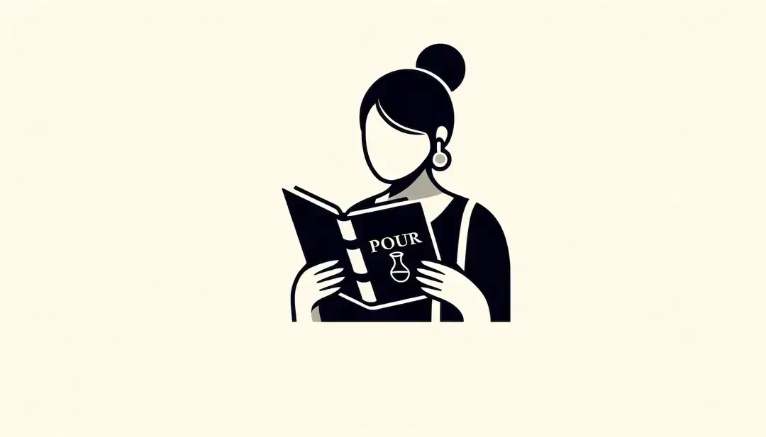 Ilustración minimalista de una persona estudiando preposiciones en francés