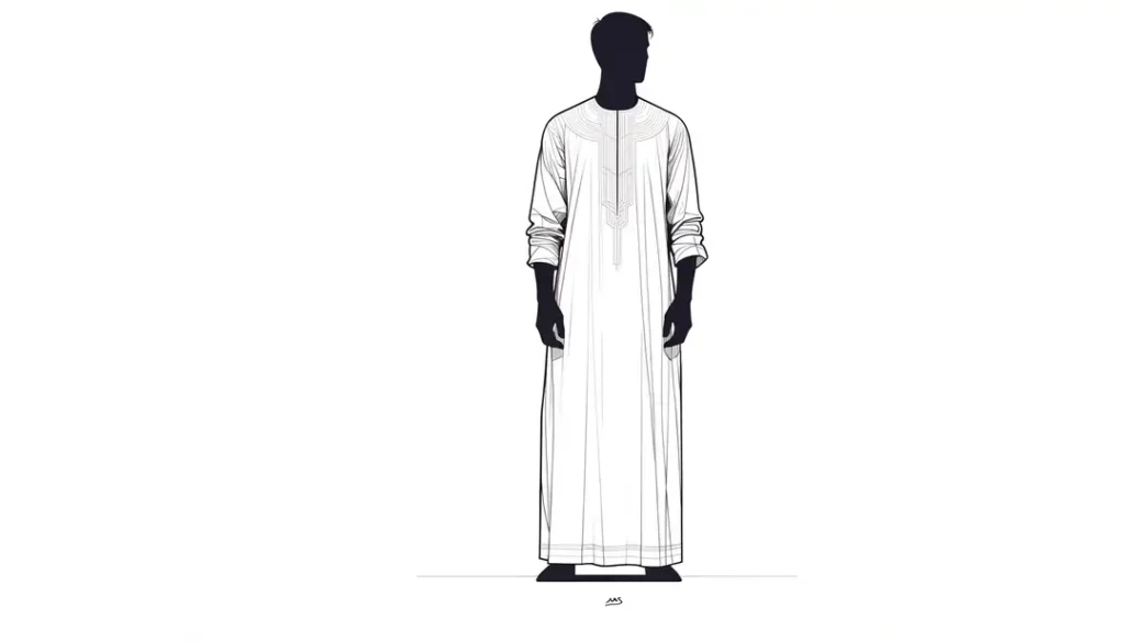 Imagen de figura humana vestida con una chemise minimalista sobre fondo blanco