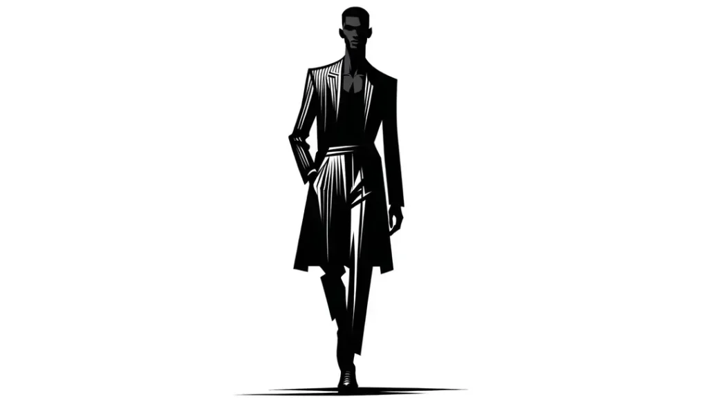 Ilustración minimalista de figura humana destacando el concepto de silueta en la moda
