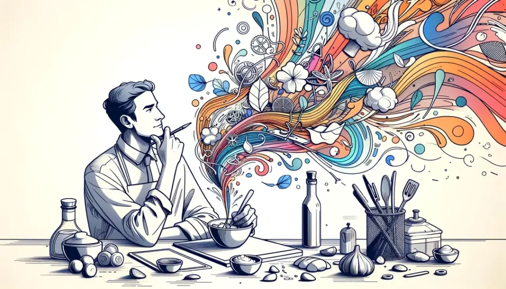 Animador francés creando una escena de animación inspirada en la gastronomía