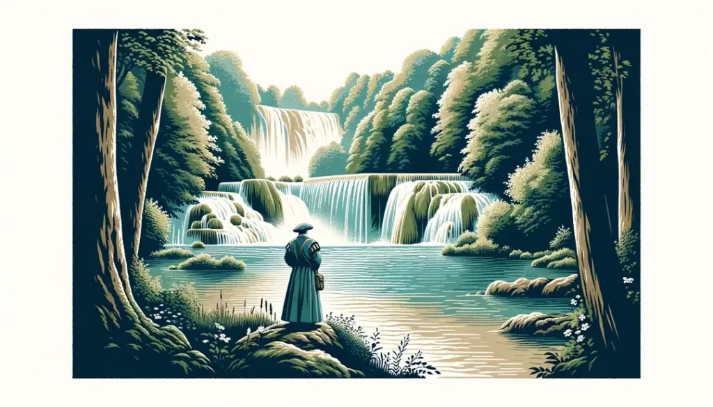 Imagen de la Cascade des Tuffes en Jura con elementos históricos y culturales