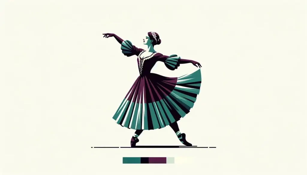 Imagen minimalista de un bailarín de ballet francés del siglo XIX durante un homenaje en Marsella