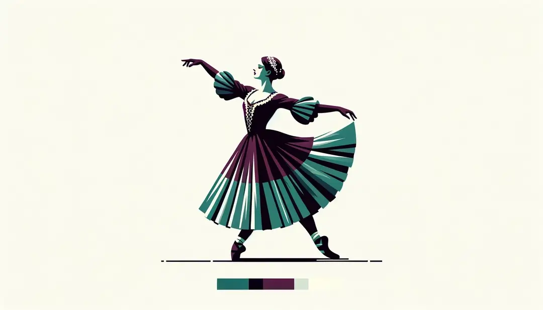 Imagen minimalista de un bailarín de ballet francés del siglo XIX durante un homenaje en Marsella
