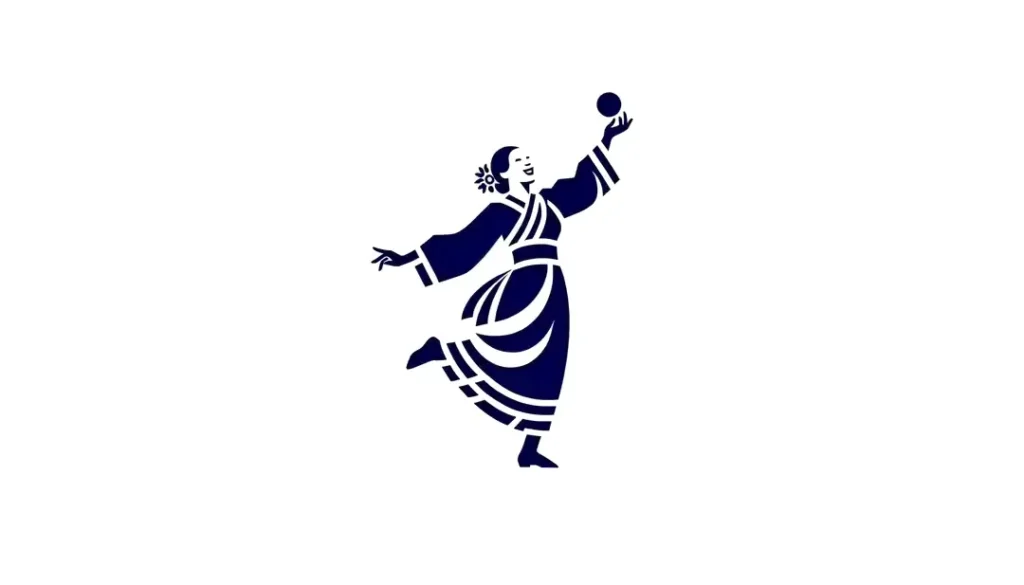 Una figura con vestimenta tradicional en una ilustración minimalista