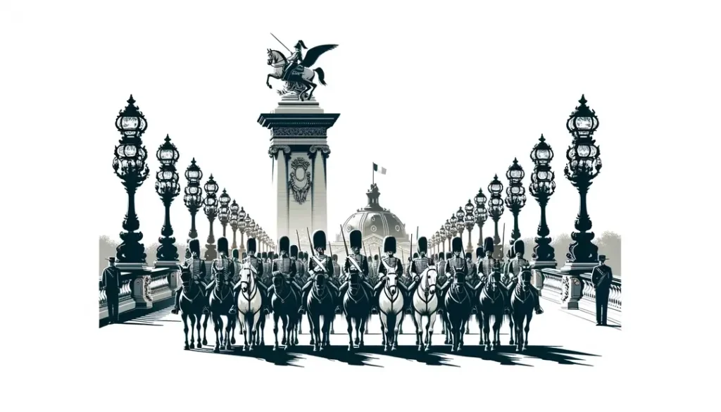 Défilés équestres de la garde républicaine sur des ponts symboliques : un spectacle de tradition et d’histoire