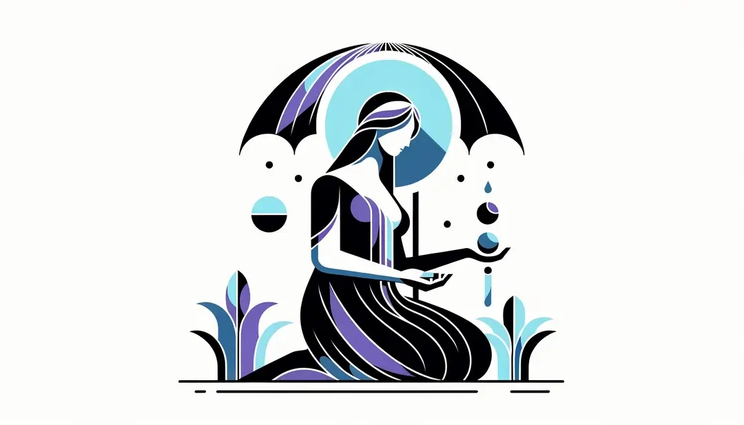 Ilustración minimalista de un cuidador representando a San Roque como protector