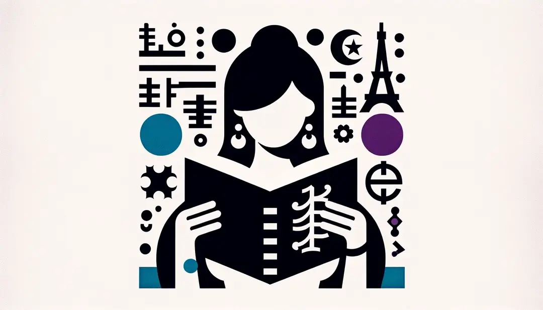Imagen minimalista de una persona leyendo un libro de Disney