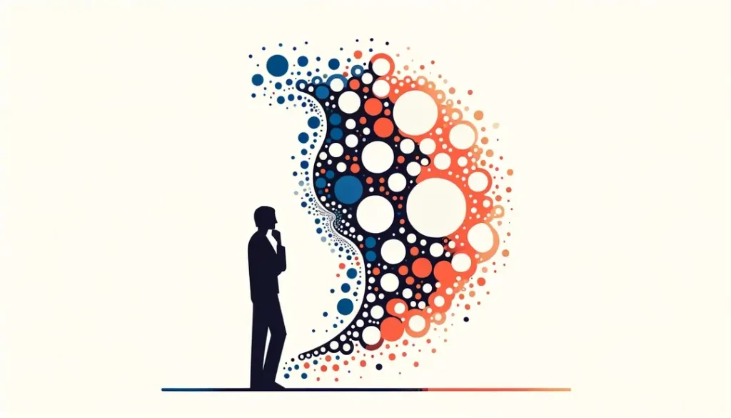 Ilustración minimalista sobre la alteridad en la filosofía de Levinas