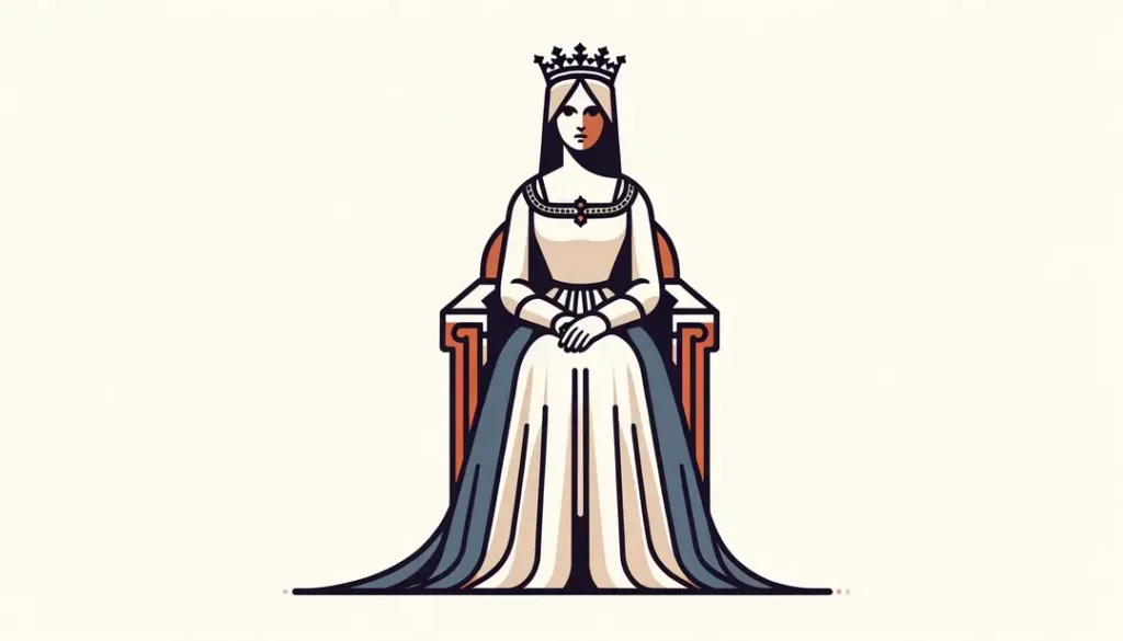 Ilustración minimalista de Blanche de Castille