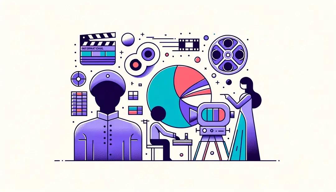 Ilustración del Festival Internacional de Cine de Animación de Annecy en un estilo minimalista con figura humana