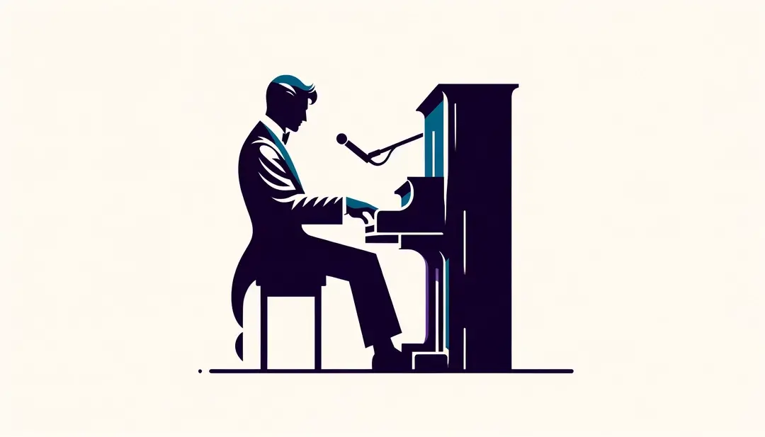 Figura inspirada en Serge Gainsbourg tocando el piano