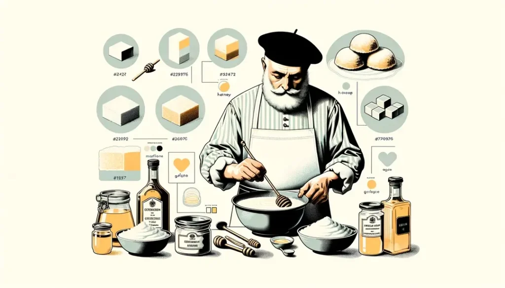 Confitero francés del siglo XIX elaborando guimauve con métodos tradicionales