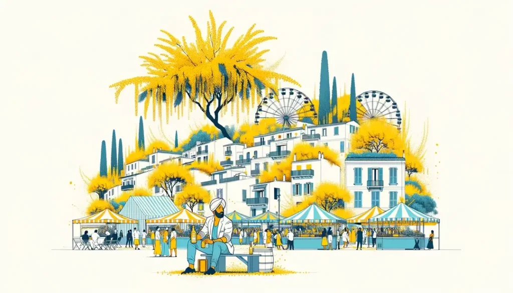 Histoire du Festival du Mimosa sur la Riviera Française : de ses origines à son impact culturel et économique