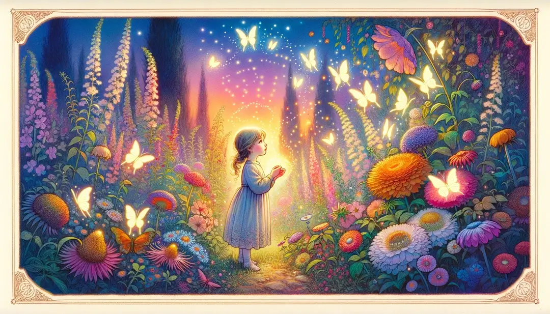 Le jardin aux papillons lumineux