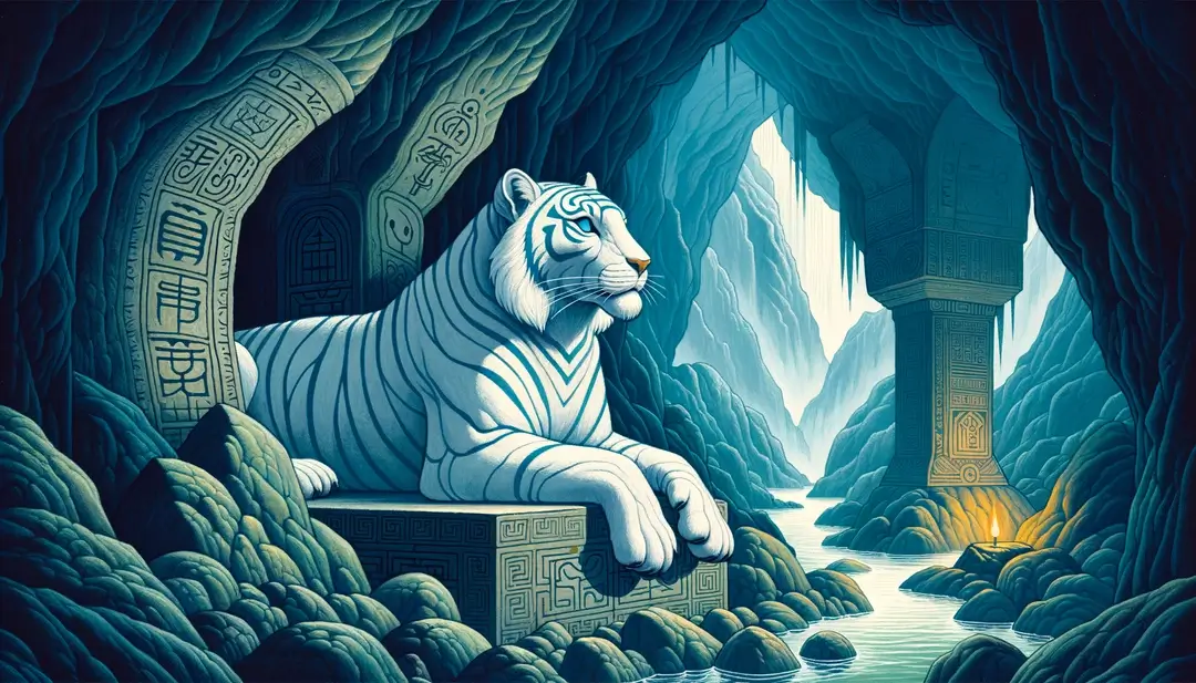 Les yeux du tigre blanc