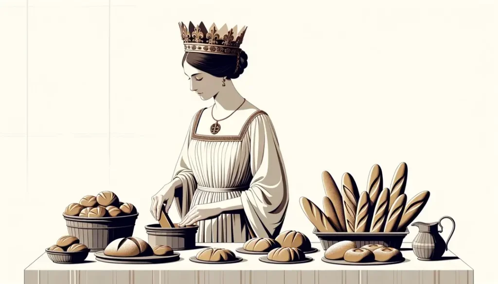 Ilustración del panadero real trabajando en la corte francesa