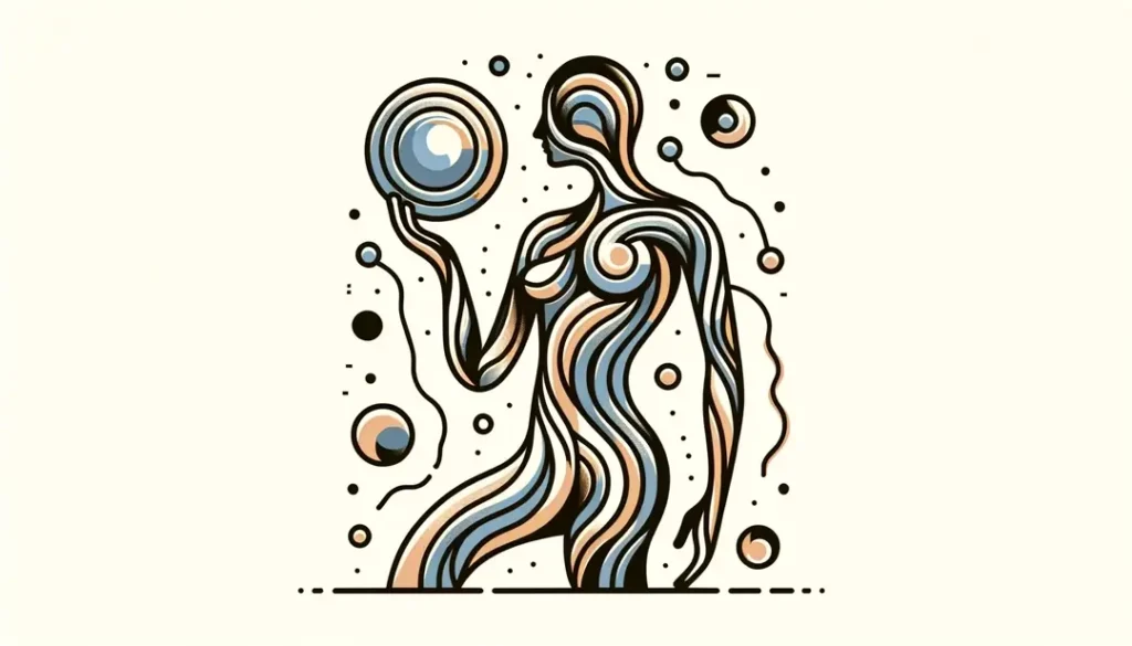 Ilustración minimalista que representa un cuerpo humano para explorar temas filosóficos humanos en la filosofía francesa contemporánea