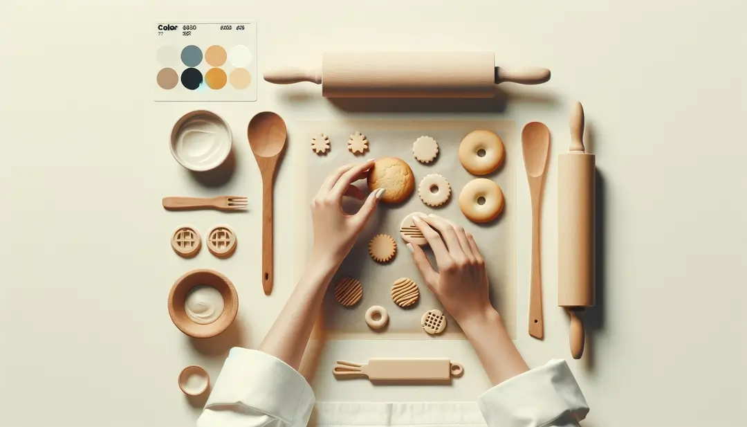 Chef preparando galletas sobre papel de horno