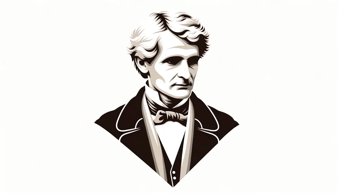 Ilustración minimalista de un filósofo francés del siglo XX