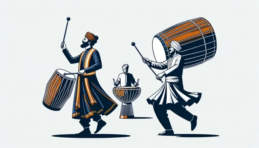 Una ilustración minimalista que representa la Maloya de la Isla de Reunión