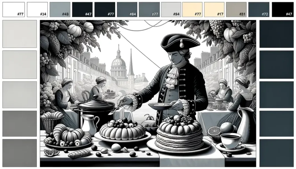 Ilustración representativa del legado gastronómico francés