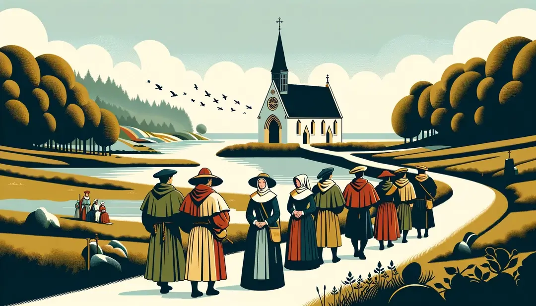 Ilustración de peregrinación en Basse-Bretagne