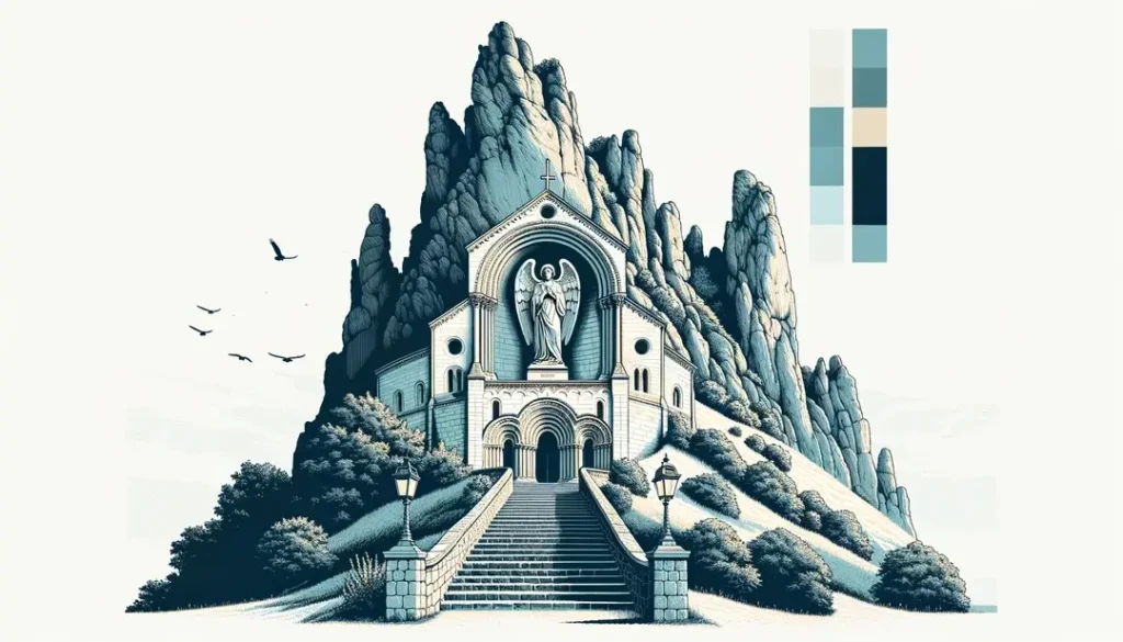 La capilla de Saint-Michel-d’Aiguilhe en una ilustración minimalista
