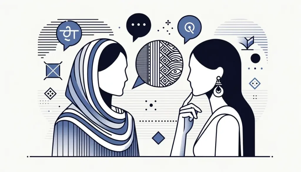 Ilustración de figura humana simbolizando la influencia de las teorías de enunciación en el lenguaje