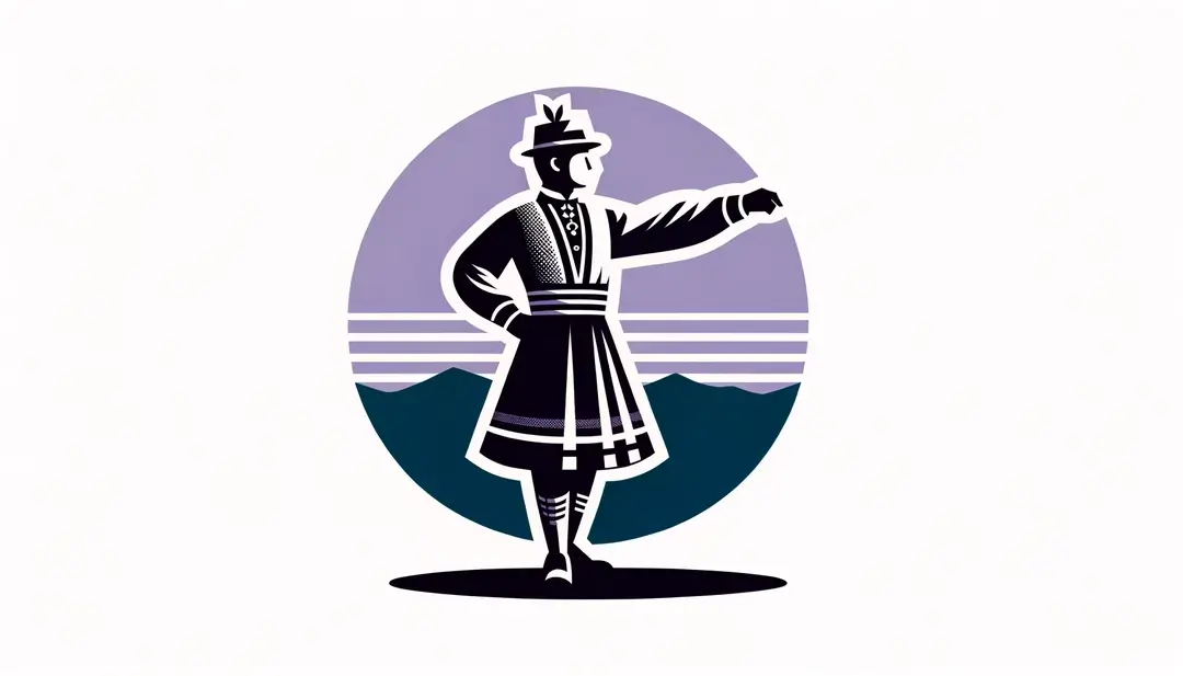 Representación de una ceremonia tradicional saboyana con una figura en atuendo histórico destacando el patrimonio cultural del francoprovenzal